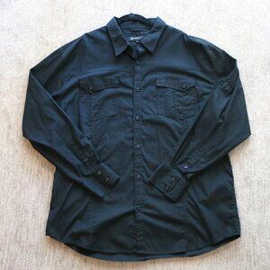 Knockout Jeans Black Long Sleeve Button Up Men's XXXL 3XL